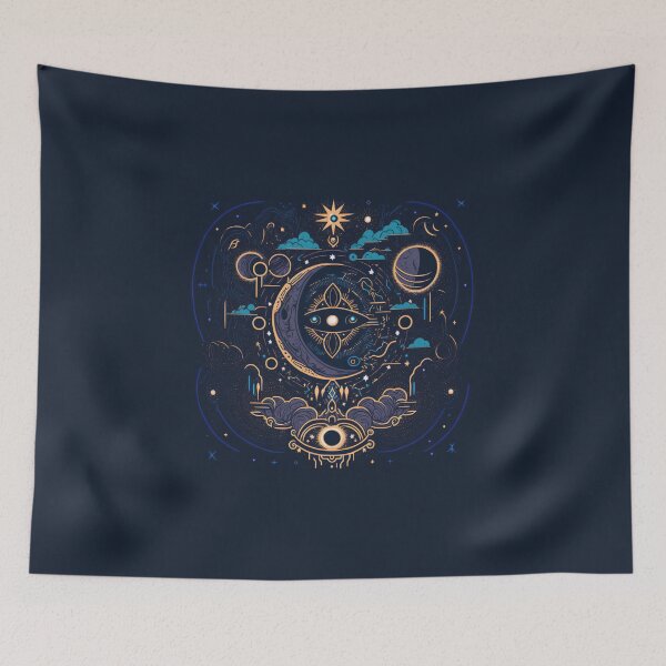 Item preview, Celestial Moon print will add a touch of whimsy and charm to your home or office. designed and sold by ToucanKrafts.