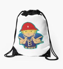 B-boy character Drawstring Bag