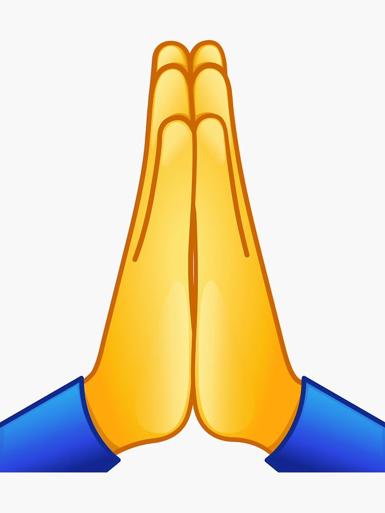 Emotional pray high five emoji hand set Royalty Free Vector