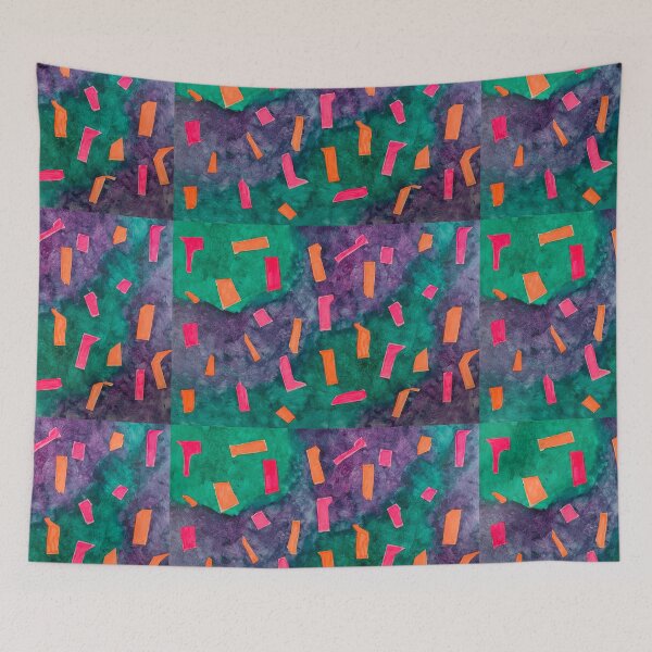 Item preview, It's Raining Confetti - unique modern colorful intuitive abstract art print designed and sold by AdzSpirit.