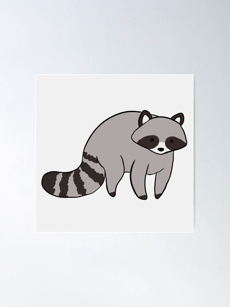 Cute raccoon illustration  Sticker for Sale by Yarafantasyart