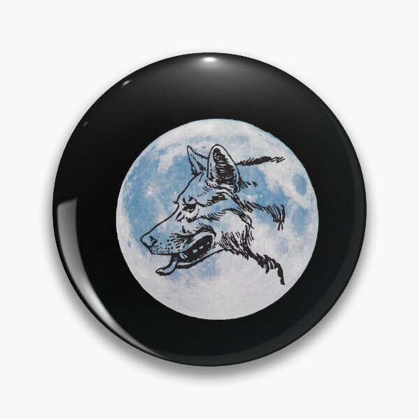 Item preview, Wild wolf with moonlight designed and sold by mahmoudfarrag.