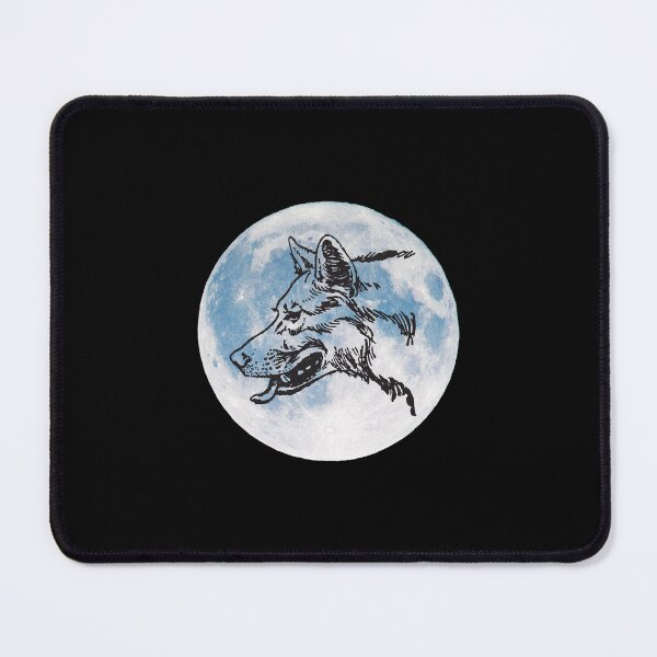 Item preview, Wild wolf with moonlight designed and sold by mahmoudfarrag.