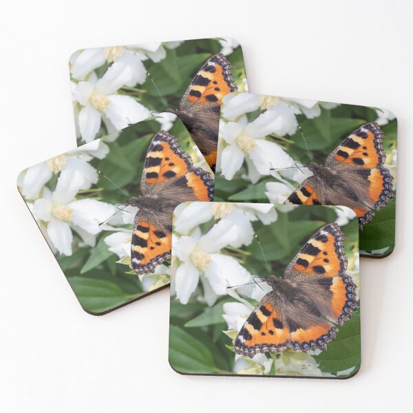 Item preview, Butterfly on jasmine flower, Orange Tortoiseshell butterfly  designed and sold by LubosChlubny.