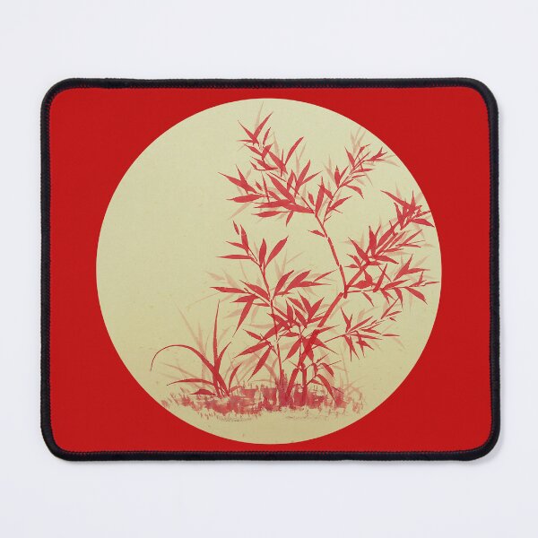 Item preview, Red Bamboo - round - no Cally designed and sold by Birgit Moldenhauer.
