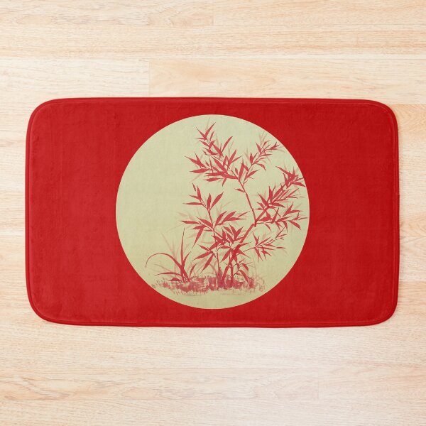 Item preview, Red Bamboo - round - no Cally designed and sold by Birgit Moldenhauer.