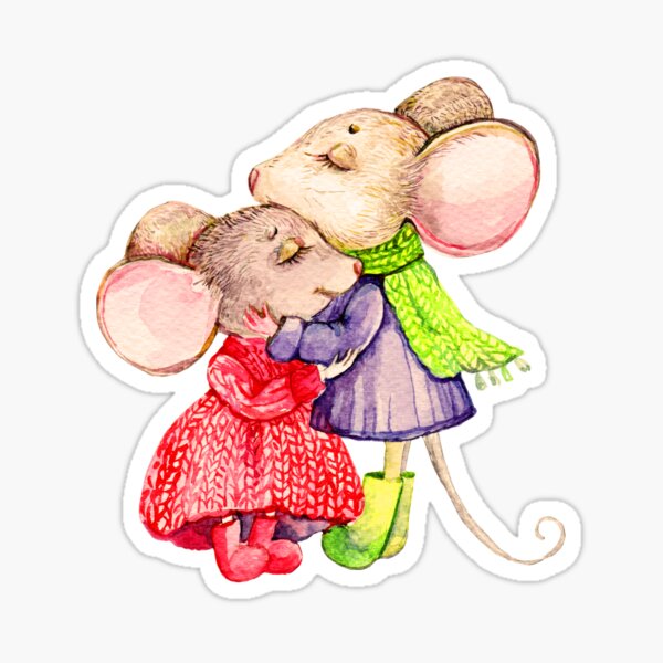 Item preview, A Biiiiiig Hug From Me To You  Christmas Cute Mice  designed and sold by branaghbel.