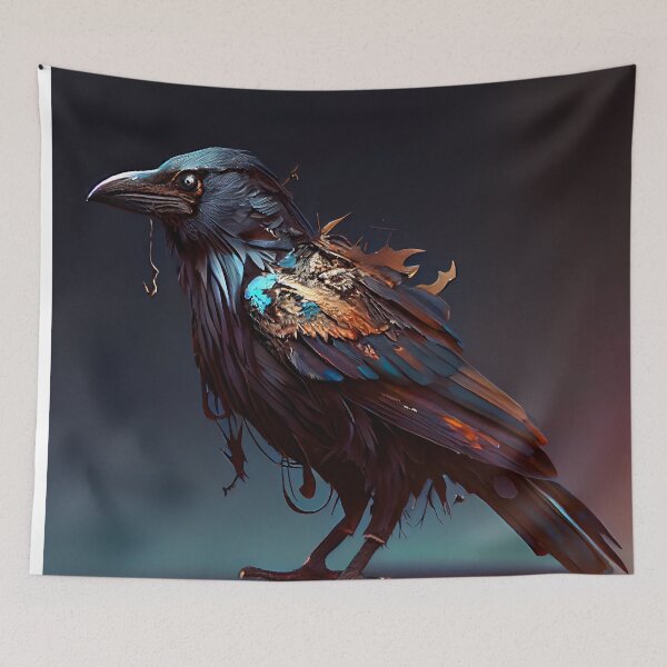 Item preview, Black Crow Beautiful Illustration. designed and sold by The-Dark-Art.