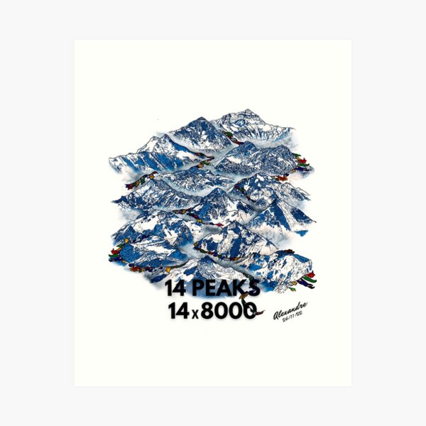 Item preview, 14 peaks - 14 x 8000 designed and sold by alex-mountains.