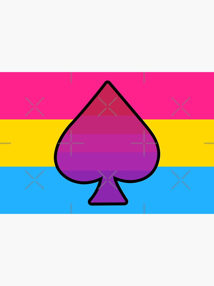 Aceflux And Pansexual Pride Flag With Ace Of Spades Sticker For Sale