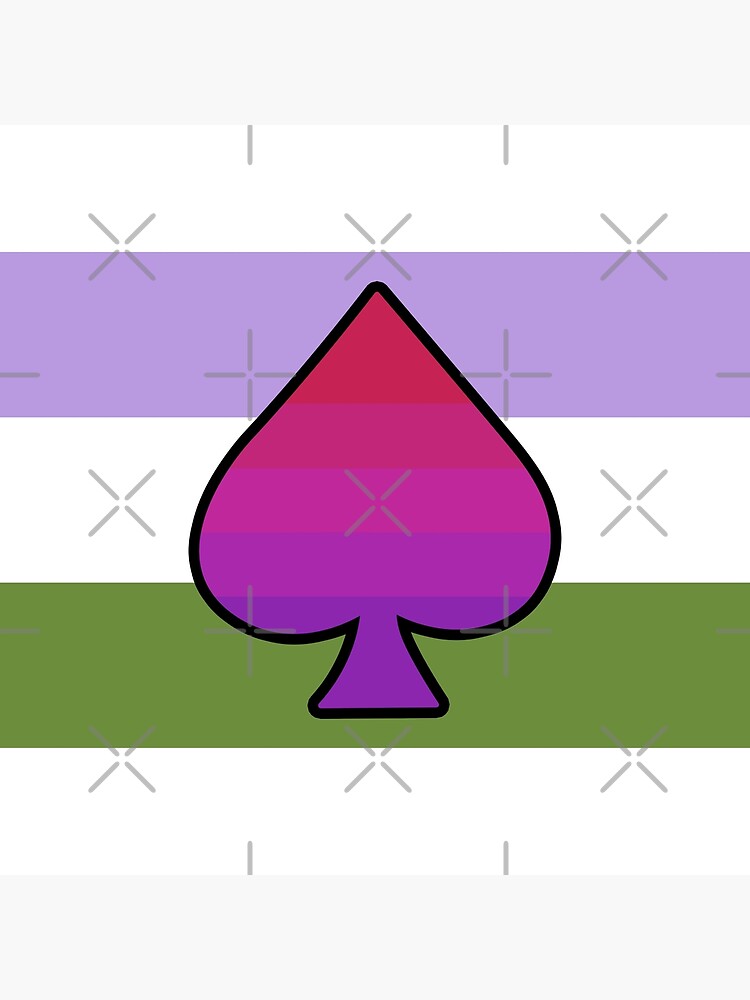 Aceflux And Genderqueer Pride Flag With Ace Of Spades Poster For Sale By Lunyssa Redbubble