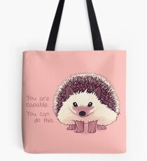 "You Are Capable" Hedgehog Tote Bag