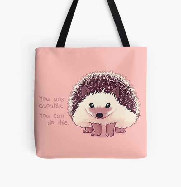 Leave me alone Im only speaking to my hedgehog today Tote Shopping & Gym & Beach Bag 42cm X 38cm with Handles By Valentine Herty 