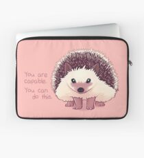 "You Are Capable" Hedgehog Laptop Sleeve