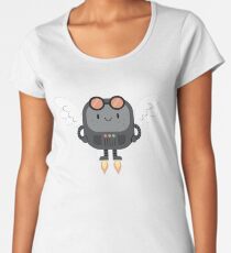 Cute flying robots Women's Premium T-Shirt