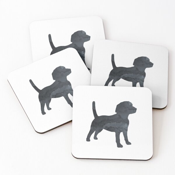 Item preview, Beagle Black Art Minimalist Dog Silhouette designed and sold by BittenByErmines.