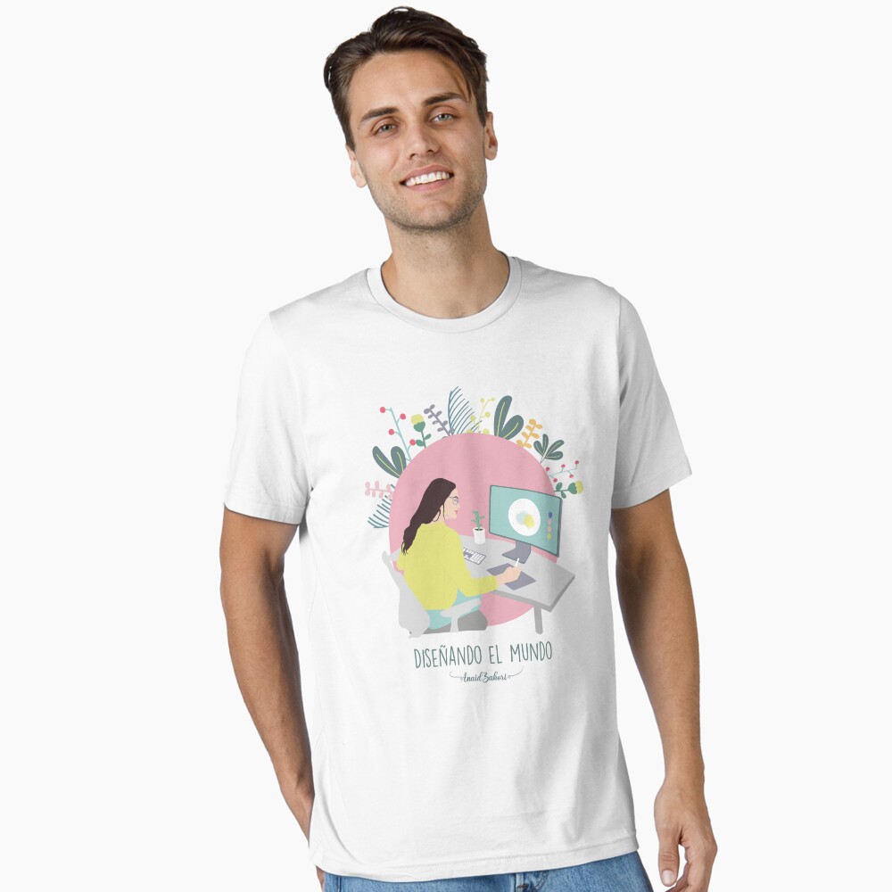Vista previa del artículo con la obra «Camiseta esencial», diseñado y vendido por AnaidZahori.