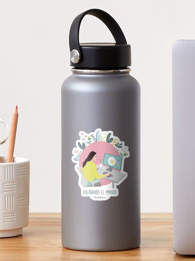 Imagen 1 de 3, Pegatina con la obra Diseñando el mundo, diseñada y vendida por AnaidZahori.