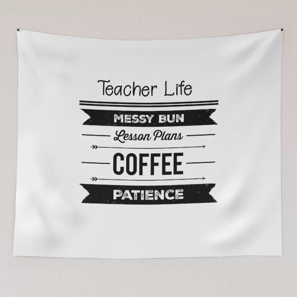 Item preview, Teacher Life - Messy Bun Lesson Plans Coffee Patience  designed and sold by WUOdesigns.
