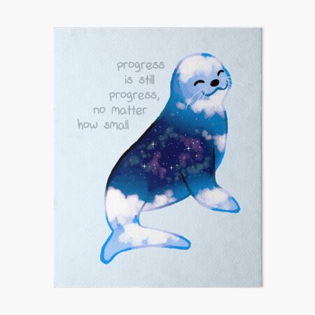 Item preview, "Progress is Still Progress" Galaxy Seal designed and sold by thelatestkate.