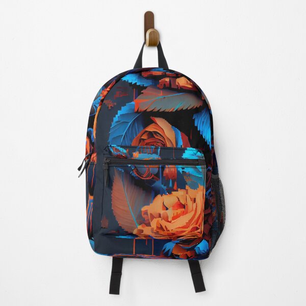 Item preview, Pixelated Perfection: Orange and Blue Roses designed and sold by Dreamsinpastel.