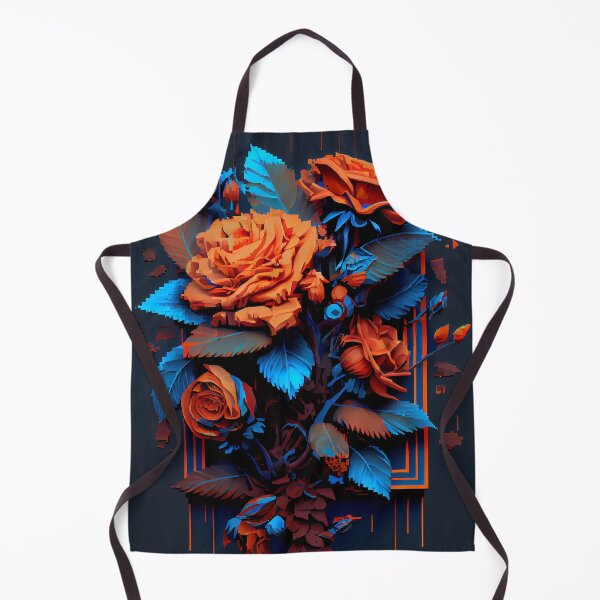 Item preview, Pixelated Perfection: Orange and Blue Roses designed and sold by Dreamsinpastel.