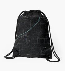 USGS TOPO Map Illinois IL Northeast Pontiac 20120905 TM Inverted Drawstring Bag