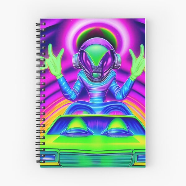 Item preview, Funny Alien Art. Trippy alien driving car designed and sold by Neo-Expression.