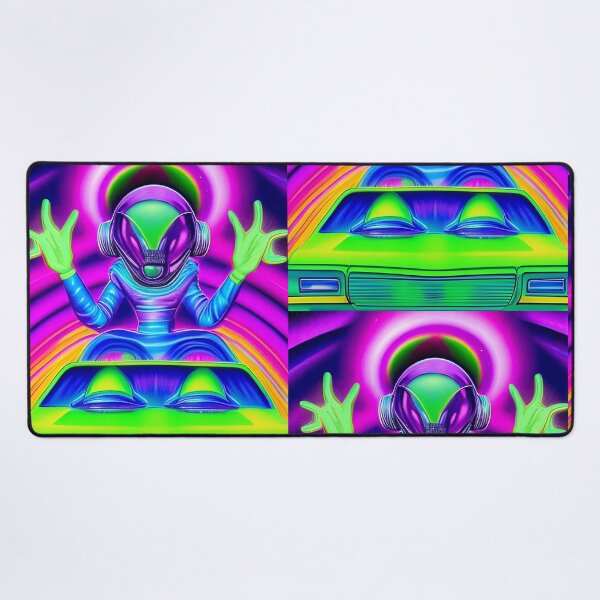 Item preview, Funny Alien Art. Trippy alien driving car designed and sold by Neo-Expression.
