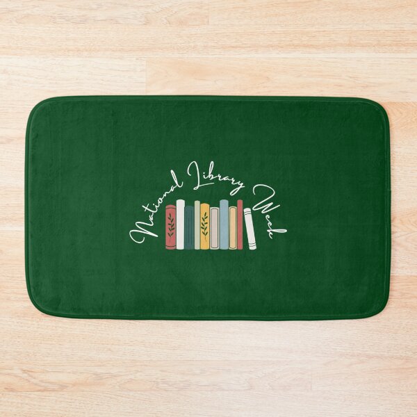 Item preview, happy national library week, cute , black and white illustration.   designed and sold by SantogadeElenas.