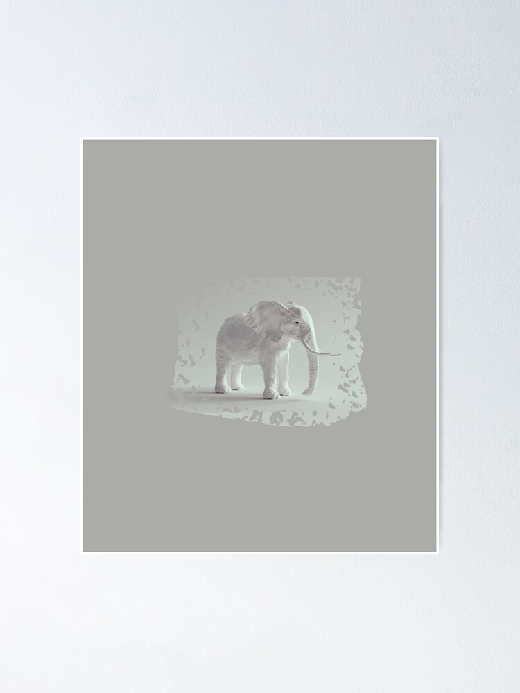 "White elephant" Poster for Sale by ZipZup Redbubble