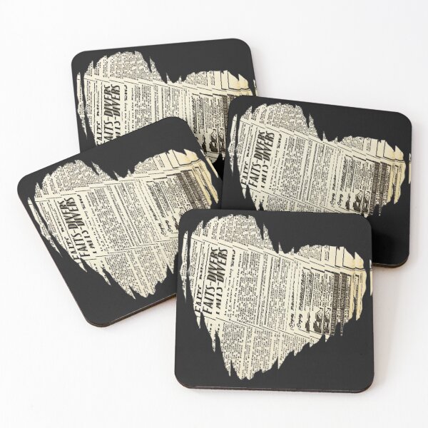 Item preview, Aesthetic Shattered Heart- Vintage News Paper Style designed and sold by Crafty-Deeja.