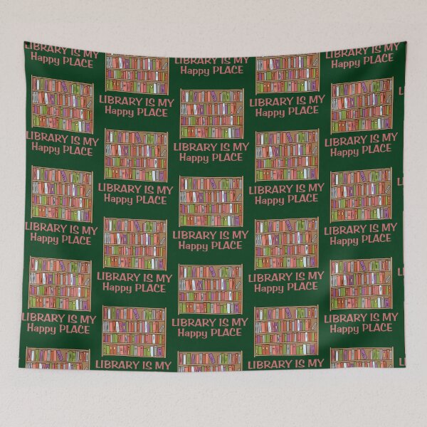 Item preview, library is my Happy place    designed and sold by SantogadeElenas.