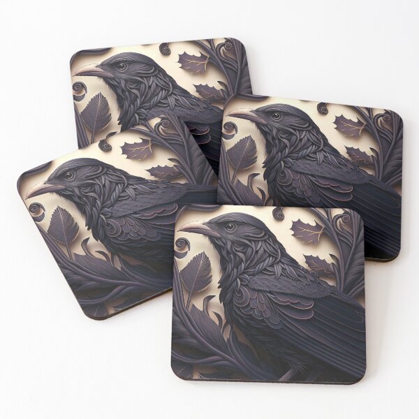 Item preview, Black Crow Beautiful Illustration. designed and sold by The-Dark-Art.