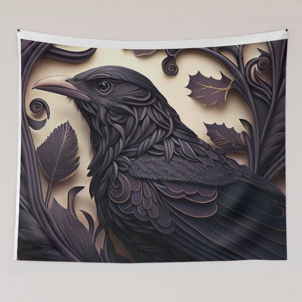 Item preview, Black Crow Beautiful Illustration. designed and sold by The-Dark-Art.