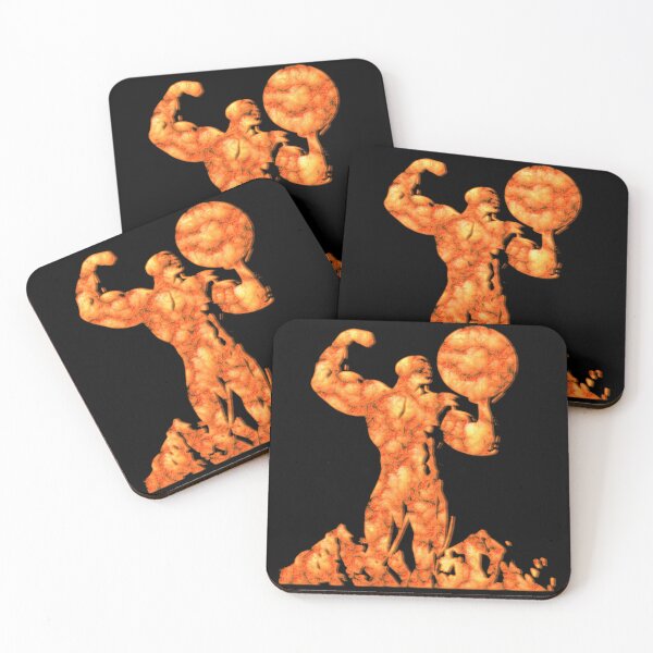 Item preview, The world in my hands - Fitness Man Burning Orange Design  designed and sold by dibubble.
