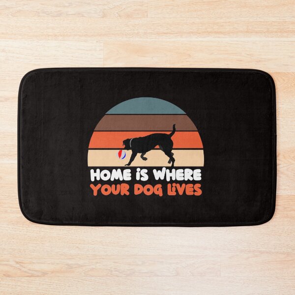 Item preview, Home Is Where Your Dog Lives - Funny Dog Retro Design designed and sold by leo121687.