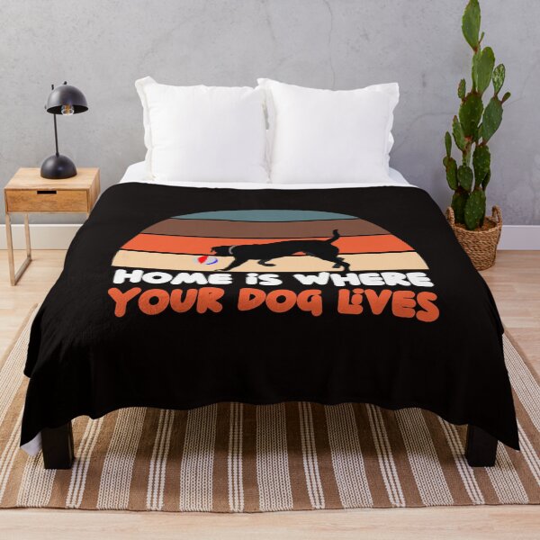 Item preview, Home Is Where Your Dog Lives - Funny Dog Retro Design designed and sold by leo121687.