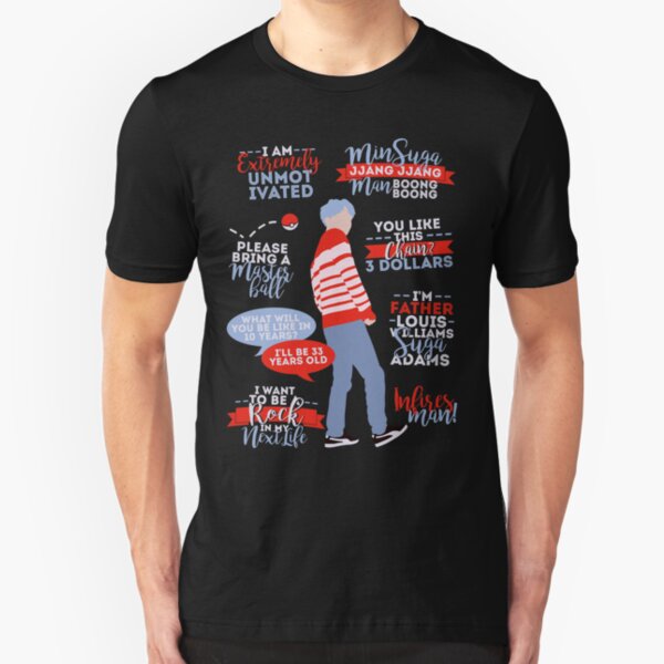 BTS Suga Quotes Slim Fit T-Shirt