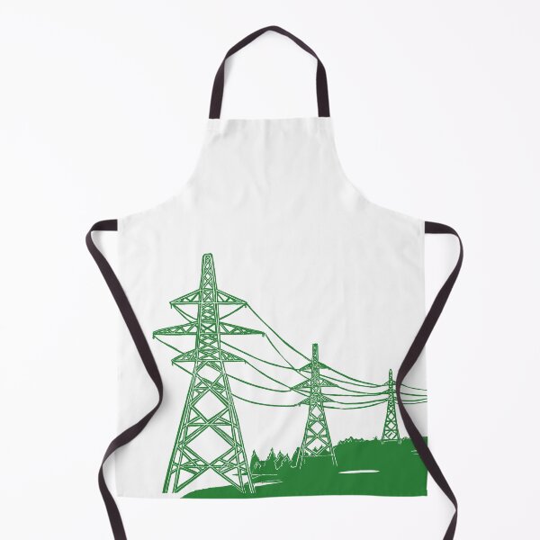Item preview, Green Electricity Pylons Linocut Print. designed and sold by Maddy Bennett.