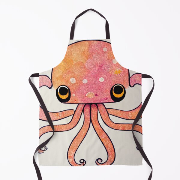 Item preview, Symmetrical Watercolor Squid Drawing designed and sold by Galviato.