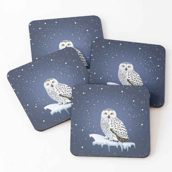 Item preview, Winter nights snowy owl, winter forest in the nights, perfect for natura lovers designed and sold by Collagedream.