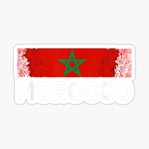 sticker étoile drapeau Marocain