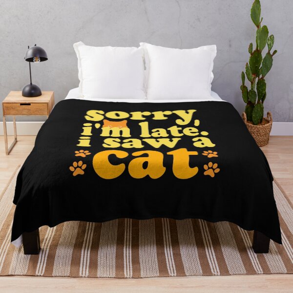 Item preview, lo siento, llego tarde. vi un gato - diseño amarillo designed and sold by hamzablk.