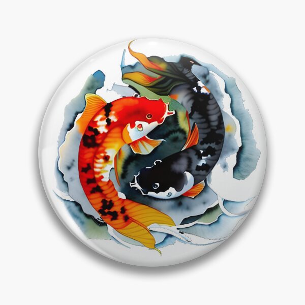 Artikelvorschau, Ying Yang Koi-Karpfenfisch entworfen und verkauft von DiscoGypsyFish.