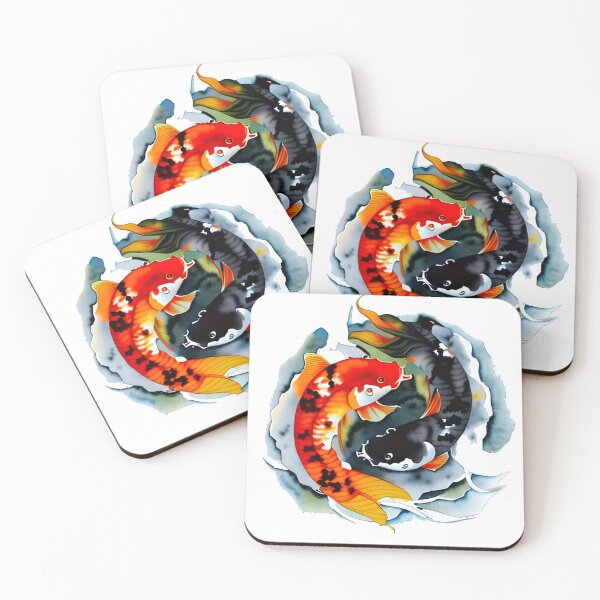 Artikelvorschau, Ying Yang Koi-Karpfenfisch entworfen und verkauft von DiscoGypsyFish.