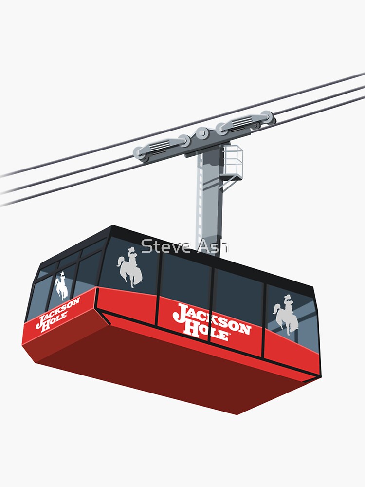 "Jackson Hole Cable Car" Sticker for Sale by STASHY Redbubble
