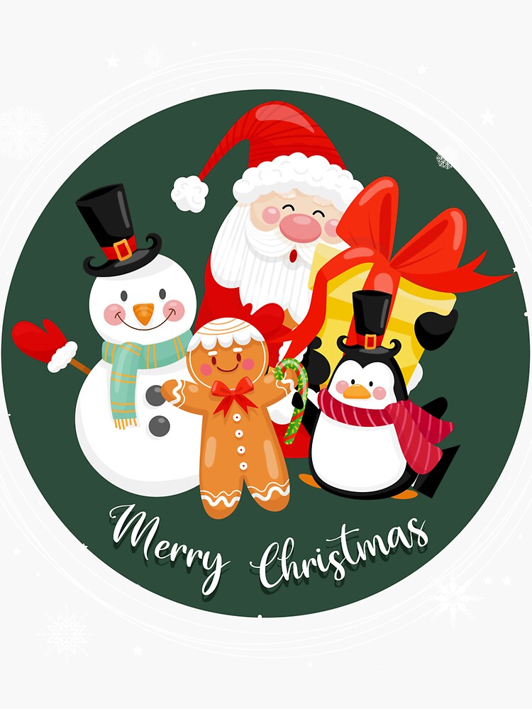"Merry Christmas" Sticker for Sale by MYWMC | Redbubble