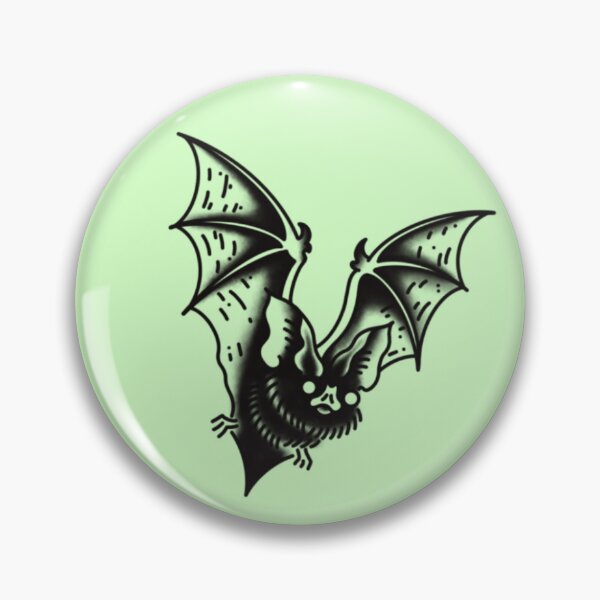 Item preview, Traditional Bat Tattoo Sticker designed and sold by BobCatchpole.
