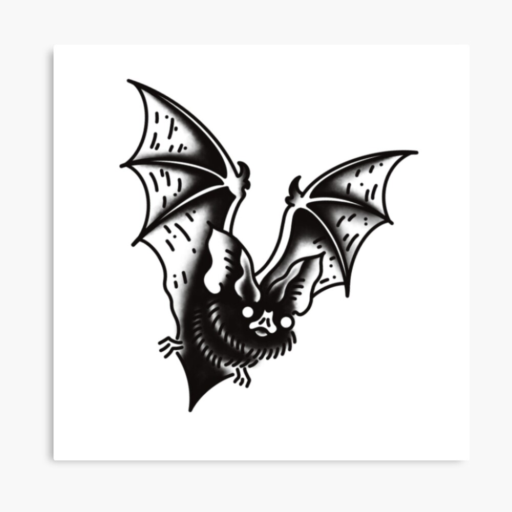 Traditional Bat Tattoo Sticker